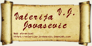 Valerija Jovašević vizit kartica